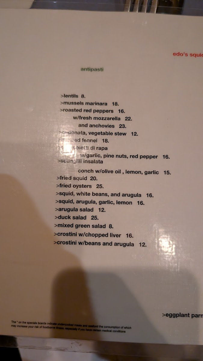 Menu Edo's Squid-5